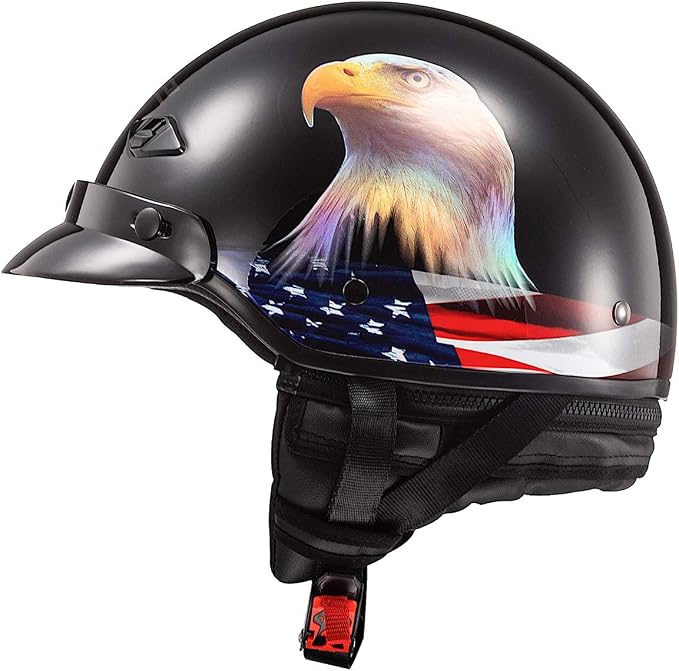 LS2 Helmets Bagger Motorcycle Half Helmet