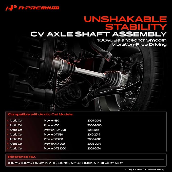 A-Premium CV Axle Shaft Assembly for Arctic Cat Models | Compatible with Prowler HDX 700 Prowler XT 550 Prowler 550 Prowler 650, 4x4 Models, Replace# 1502-803