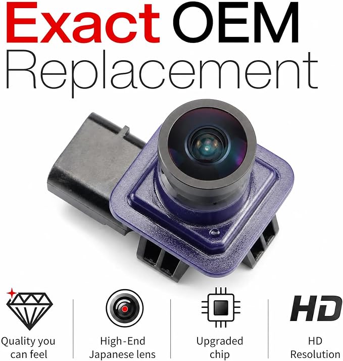 No. EJ5Z-19G490-A Rear View Backup Reverse Parking Camera/Rear View Camera | Compatible with Ford Escape 1.6L 2.0L 2.5L L4 2014 2015 2016 Parking Assist Reverse Camera Replace# GJ5T-19G490-AB 590-419