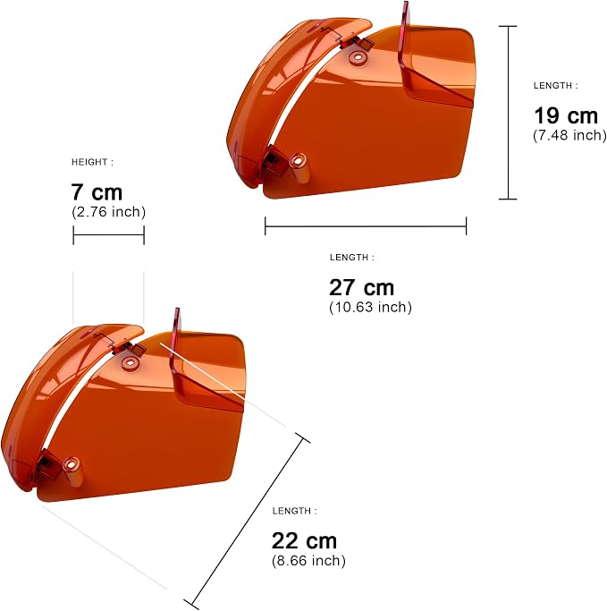Side Wings Wind Air Deflector Fairing Fit for Harley 2024-2026 CVO Road Glide ST FLTRXSTSE 2024-2026 Road Glide FLTRX 2023-2025 CVO Road Glide FLTRXSE (Orange)
