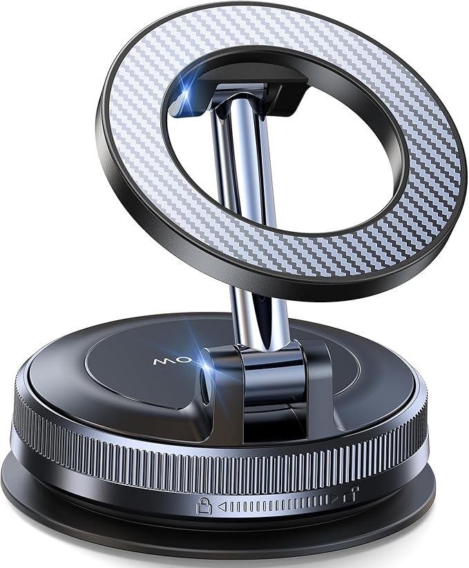 Coolpow Magsafe Car Mount【Strongest Magnet】 Magnetic Phone Holders for Your Car【AdhesiveFree | Pure Vacuum Suction Phone Mount for Car Phone Holder Mount Dash for iPhone 17 16 15 Valentines Day Gifts