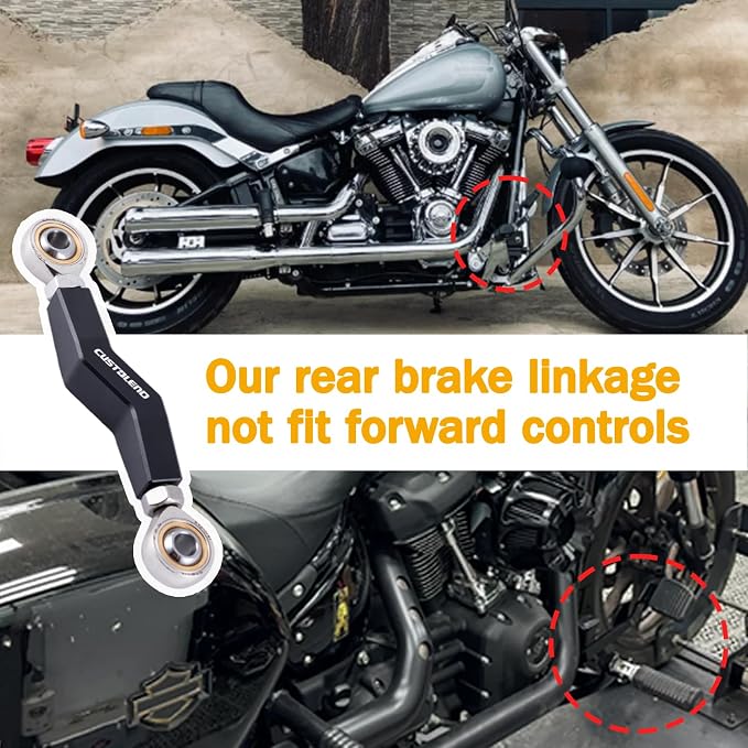 Brake Pedal Angle Adjustment Lever for Harley, Rear Brake Riser, Brake Linkage Shift Lever Compatible for 2018+ M8 Harley Low Rider S/ST, Street Bob, Makes Braking 20% Easier