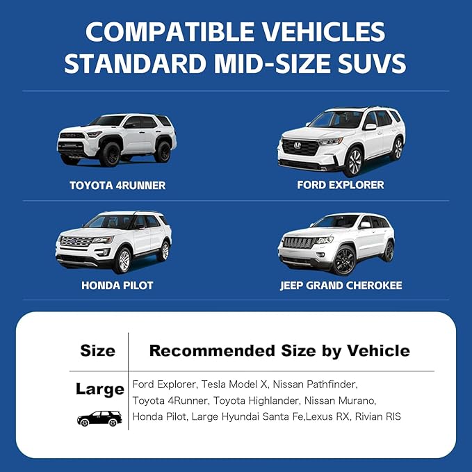 SUV Cargo Liner for Dogs, Trunk Mat for SUV, Durable Cargo Cover, Waterproof, Machine Washable, Non-Slip (PU Leather)