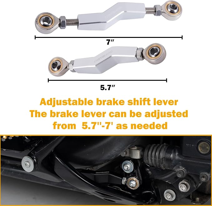2024 Low Rider S Brake Lever, Extended Brake Shift Lever, Brake Linkage Compatible for 2018+ M8 Harley Softail Low Rider S/ST, Street Bob, Makes Braking 20% Easier