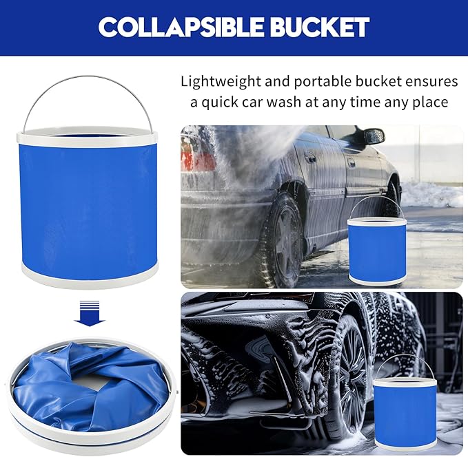 Qydipclin 41Pcs Car Detailing Kit, Car Detailing Brush Set, Car Wash Cleaning Kit, Car Detailing Brushes, Professional Car Care Kit for Interior Exterior Wheels, Blue