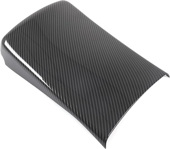 Compatible with Toyota Hilux 2016 2017 2018 2019 2020 2021 2022 2023 ABS Rear Air Oulet Switch Anti-Kick Decorative Cover (Black Carbon Fiber, Low)