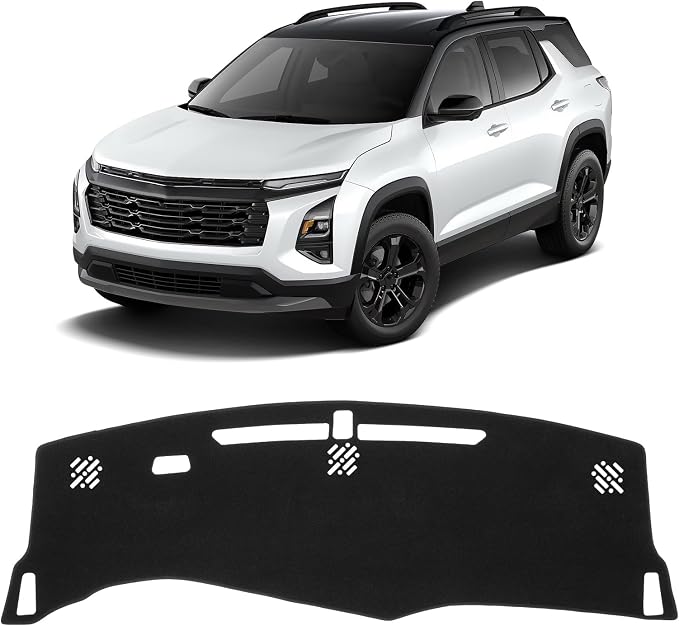 KUST Black Dash Cover for Chevrolet/Chevy Equinox 2025 2026 (Not fits for Equinox EV) Polyester Dashboard Cover Non-Slip Interior Accessories for Equinox Custom Fit Dash Mat No Glare