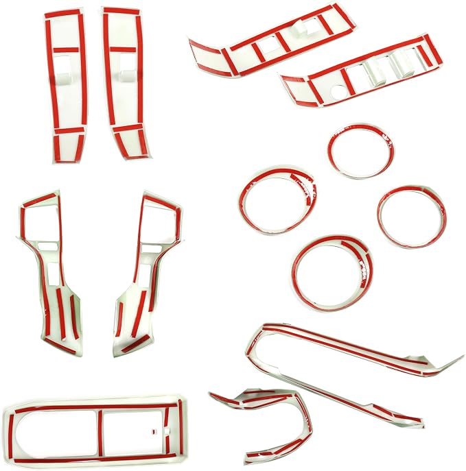 Lcojicep 14PCS Full Set Interior Decoration Trim Kit Compatible with Toyot@ Tacoma 2016-2022 Central Control Dashboard Frame Cover Shift Knob Cover Air Vent Trim Cover Window Button Cover (Green)