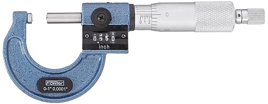 Fowler 52-244-301-1, Digit Counter Ball Anvil And Spindle Micrometer With 0-1" Measuring Range