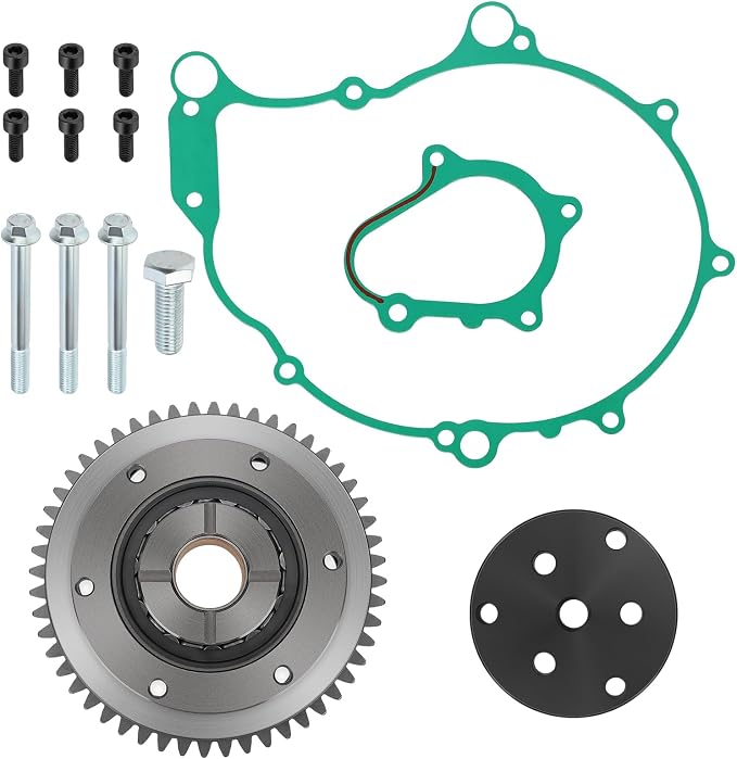 Starter Starting Clutch One Way Gear Bearing Gasket Flywheel Puller Kit for Yamaha Raptor 660 YFM660R 2004-2005 OEM# 5LP-15515-20-00 5LP-15590-10-00 5LP-15455-00-00 5LP-15451-00-00
