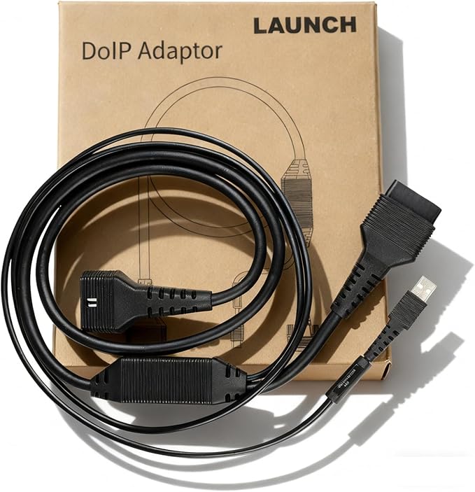 LAUNCH X-431 DoIP Connector Adapter Cable with USB and 16-Pin Male to Female for X-431 Series Diagnostic Scanner DBScar VII DBScar 7