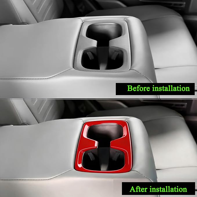 Front Rear Holder Decors for Toyota 4Runner 2025 2026 Interior Accessories Dashboard Cover Center Consoles ABS Trim Dark Red