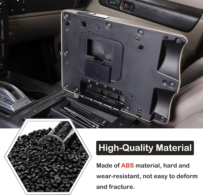 Car Armrest Hidden Storage Box Compatible with Hummer H2 2003-2007 Center Console Handrail Privacy Storage Box Organizer Tray Armrest Storage Box Container Insert Pallet Manager Interior Accessories