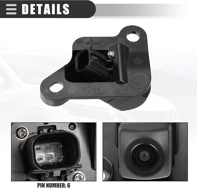 Motoforti Rear View Backup Camera, for Toyota Tacoma 2016-2017, Plastic Metal, No.8679004030, Black