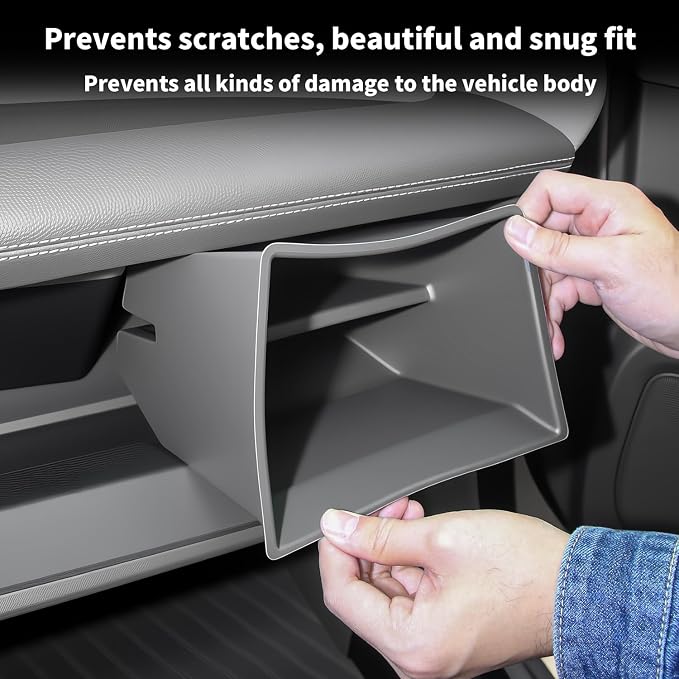 Glove Box Organizer for Toyota Sienna 2021-2026 Glove Box Organizer Silicone Passenger Side Storage Box Increase Storage Space for Sienna Accessories Center Console