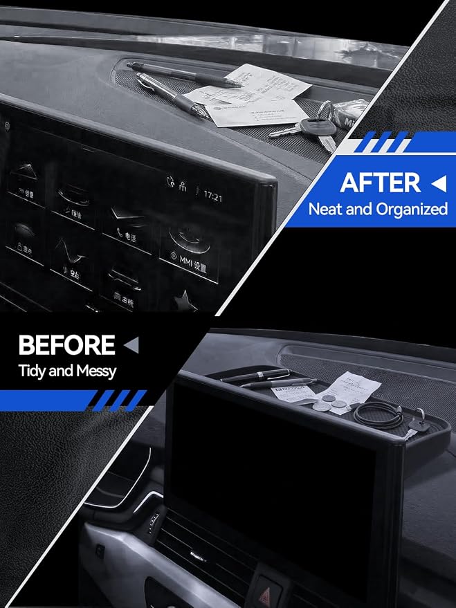 for Corolla Dashboard Console Organizer 2022 2023 2024 2025 2026 Toyota Corolla Cross L/LE/XLE Accessories Behind Screen Organizer Storage Box Console Dash Tray