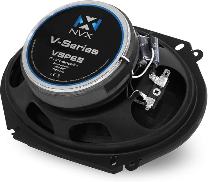 NVX VSP68 600W Peak (200W RMS) 6x8 V-Series 2-Way Coaxial Speakers with 25mm Silk Dome Tweeters