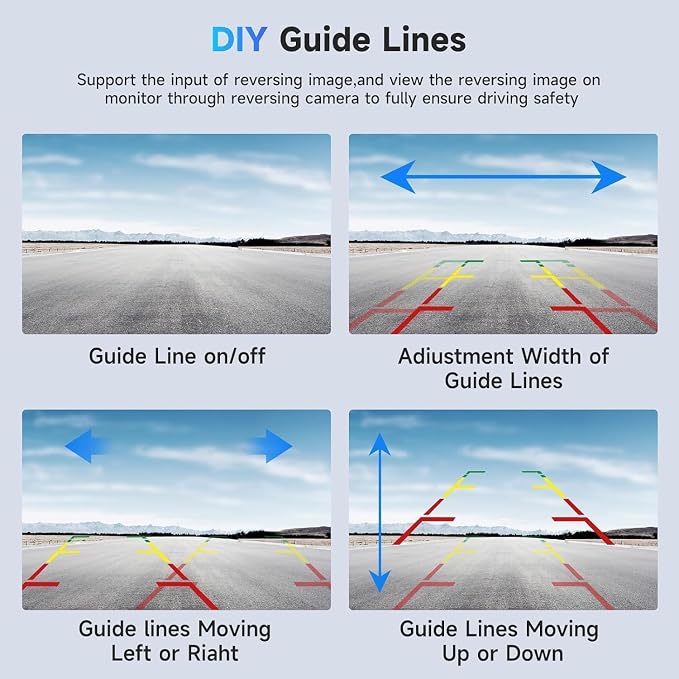 Wireless Backup Camera System for Vehicles, 7" HD Reserve Monitor, Digital 50% Clearer Signal, BSD(Blind Spot Detection), IP68 Waterproof, Easy No-Wire Install for Camper Truck Trailer Fifth Wheel RV