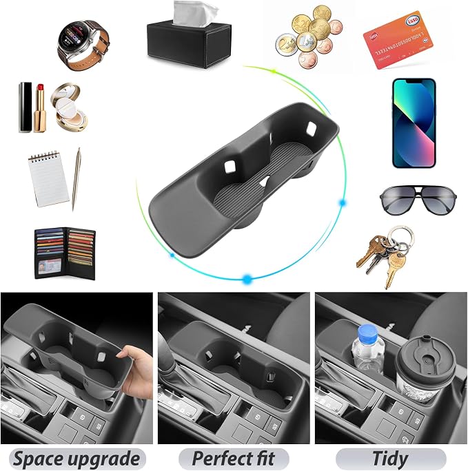 SKTU 2026 Sentra Cup Holder for 2026+ Nissan Sentra (S/SV/SR/SL) Central Control Cup Holder Nissan Sentra 2026 Accessories Non-Slip Rubber Cup Pad-Durable