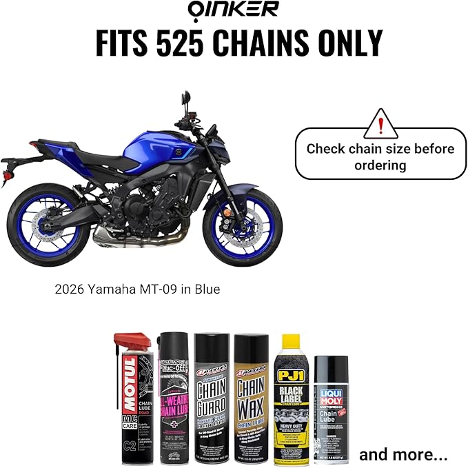 Oinker® Chain Lube Applicator – [Eliminate Overspray and Fling-Off with Motorcycle Chain Oiler for 525 Chains] – Mess-Free Application