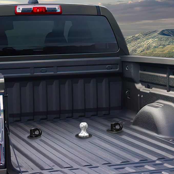 Nilight 60692 Puck System Gooseneck Hitch Kit w/Box for 2016-2025 Chevy Silverado GMC Sierra 2500HD 3500HD Nissan Titan XD, 2013-2025 Ford F250 F350 F450, 2-5/16" Ball w/Chain Anchor