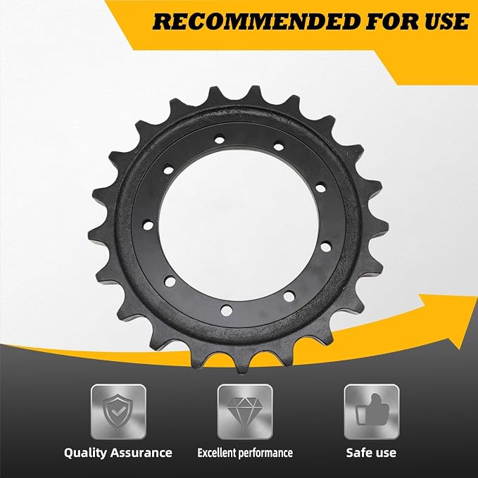 Gear Drive Sprocket Compatible with KX71-3 U35 Mini Excavator | 2039666, 21 Teeth, 9 Mounting Holes, Track Drive Gear Sprocket, Integrated One-piece Sprocket Unit, Stable Power Transmission