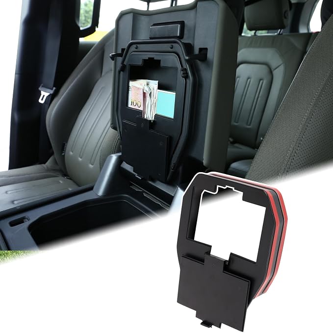 Car Armrest Hidden Storage Box Compatible with Land Rover Defender 2020-2025 Center Console Handrail Privacy Organizer Tray Armrest Storage Box Container Insert Pallet Manager Interior Accessories