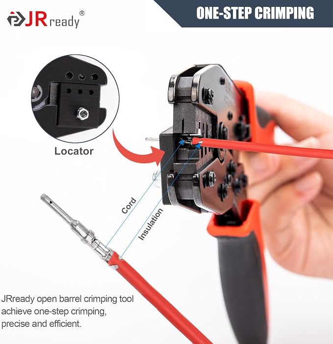 JRready ACT-20DTM Crimp Die for Open Barrel Crimping Tool ACT-LY Frame, Deutsch DTM Connector Pin Crimp Die for Size 20 Stamped Contacts(16-20AWG)