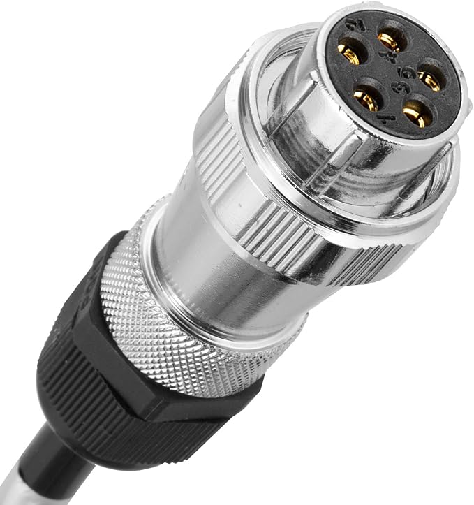 DALLUX Heavy Duty Vehicle Coil Trailer Cable with 2 Channel 4 PIN AV Connector Disconnect Kit for Truck Caravan Motor Home Backup Security Camera Monitor System