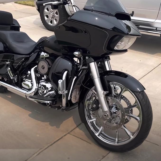 21 inch Front Fender Vivid Black Motorcycle Wrap Mudguard for Bagger Models Fit for Harley Touring Road King Electra Glide Street Glide 2024-Later