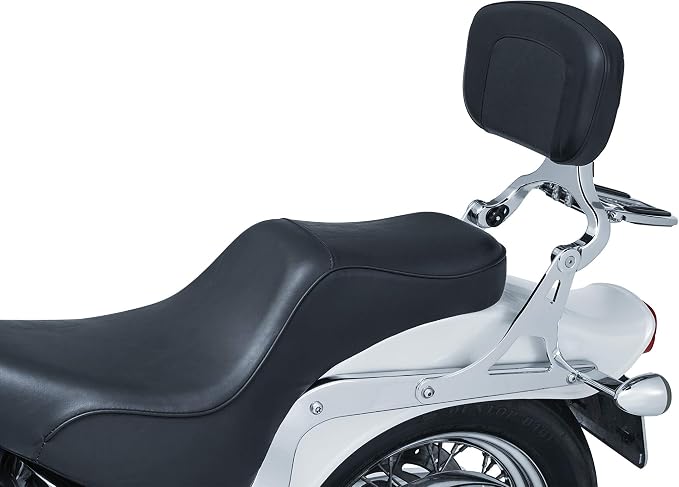 Kuryakyn 7096 Multi-Purpose Driver/Passenger Seat Backrest Component: Fixed Mounts for 2000-06 Harley-Davidson FL & FX Softail Motorcycles, 1 Pair, Chrome
