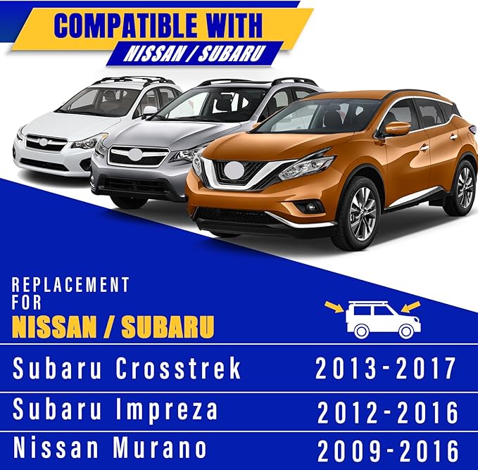 3 wipers Replacement for 2013-2017 Subaru Crosstrek/2012-2016 Subaru Impreza/2009-2016 Nissan Murano, Windshield Wiper Blades Original Equipment Replacement - 26"/16"/12" (Set of 3) U/J HOOK