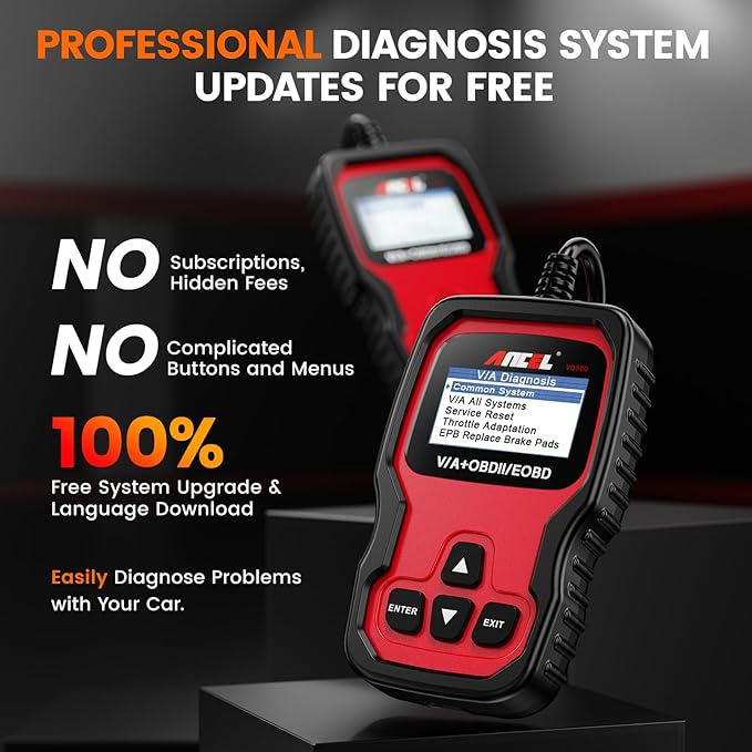 ANCEL VD500 OBD2 Scanner Diagnostic Tool for Volkswagen VW Audi Skoda Seat Diagnosis Check Engine Light EPB ABS SRS Code Reader Oil Throttle Position Adaption Brake Pad Reset