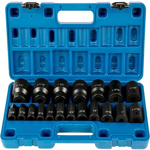 VEVOR 33-Piece 1/2" Drive Impact Socket Set and 19-Piece 1/2" Drive Impact Socket Set