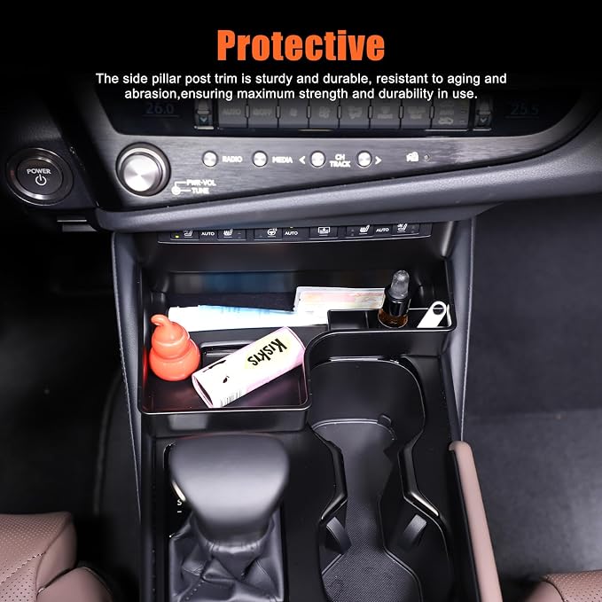 Central Controls Storage Box Compatible with Lexus ES 300h 350 2022-2024, Gear Shift Console Tray Organizer Interior Storage Accessories