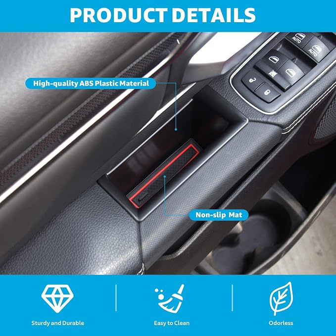 Motrobe Dodge RAM 1500 2500 3500 Armrest Storage Box and Dodge RAM 1500 Door Side Storage Tray