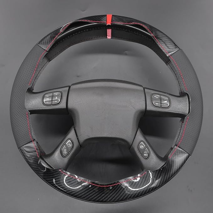 MEWANT Steering Wheel Cover for Chevy Silverado 1500/2500/3500 2003-2006 / Silverado 1500 2500HD 3500 Classic 2007 / Trailblazer 2002-2009 Hand-Stitched Steering Wheel Wrap