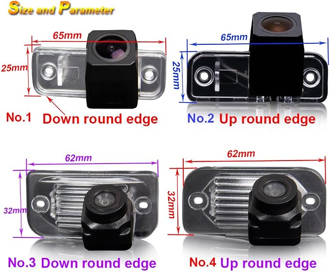 Car Backup Camera, Waterproof Rear-View License Plate Light Reverse Parking Camera for Mercedes-Benz E-Klasse E320/T-model S211/C-Klasse W203/SLK R171 Cabriolet/W211 Limo/W300/CLS Klasse C219 W219