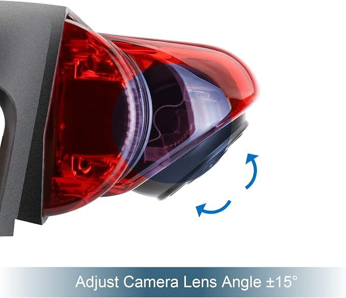 DALLUX Savana Cargo Van Brake Light Backup Camera for Transporter Chevrolet Express/GMC Savana 2003-2019/Chevy Explorer Van,3rd 170°Angle Waterproof Microphone Built-in Adjustable Lens Roof Mount Cam