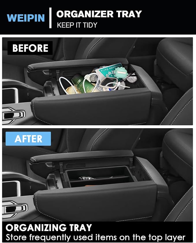 for 2PCS Double Layer Center Console Armrest Organizer ABS Materials Compatible with 2024-2026 L EXUS TX350/TX350h/TX450h+/TX500h