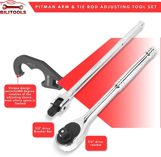 Heavy Duty CV Boot Clamp Pliers & 5 Piece Tie Rod Adjuster Tool Set