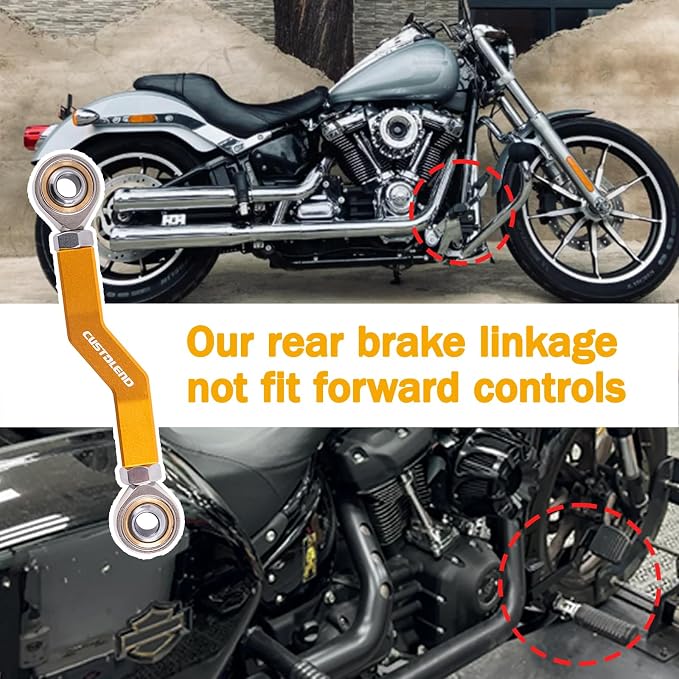 M8 Rear Brake Lever, Clutch Shift Lever for Harley, Brake Linkage Compatible for 2018+ M8 Harley Softail Low Rider S/ST, Street Bob, Makes Braking 20% Easier