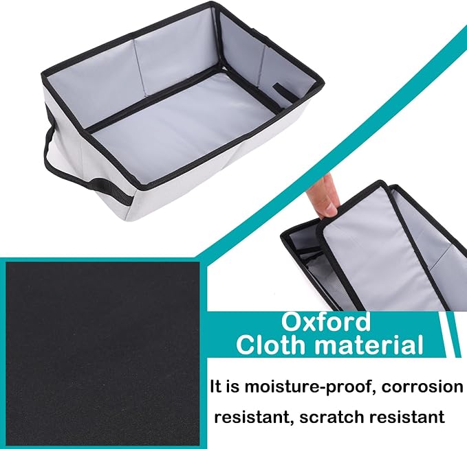 Car Front Under Seat Storage Organizer Compatible with Ineos Grenadier 2020-2025 Oxford Cloth Under Seat Storage Box Interior Accessories,Applicable to both left and right. (grey)