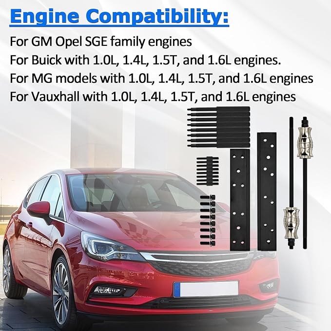 EN-51146 GM-51146 Fuel Injector Removal Tool, Fuel Injector and Rail Assembly Replacer Master Tool Kit for GM Opel for Buick for Vauxhall for MG 1.0L, 1.4L, 1.5T, 1.6L EN-51146-100 EN-51146-150