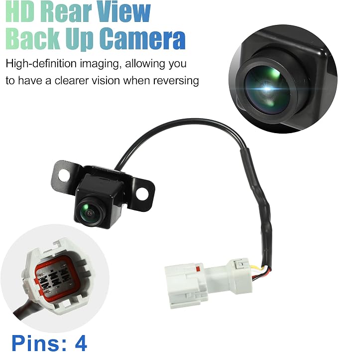X AUTOHAUX Rear View Back Up Camera Rear Park Assist Reverse Camera 95760-2V100 for Hyundai Veloster Base 2012-2017