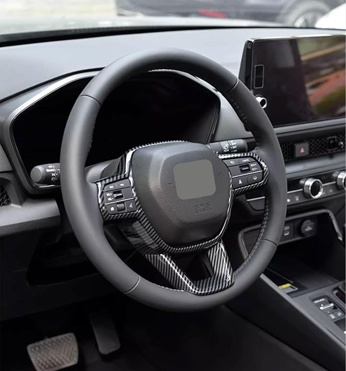 Interior Button Panel Cover Trims Surround Frame Cover Trim Compatible with Honda Accord 2023 2024 Interior Car Accessories ABS 1PC(Carbon Fiber Style)