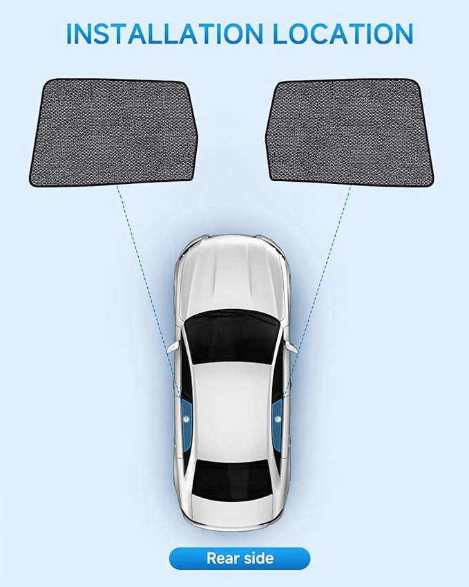 Car Window Shades for Subaru Forester(2014-2018), 2-Pack Rear Window Sun Shades for Baby – Breathable Mesh, UV & Heat Blocker, Privacy Protection for Camping, Travel, Sleep & Nursing