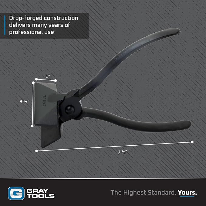 Gray Tools Hand Seamer Plier, 3-1/2-Inch Jaw Width, 7-3/4-Inch Long