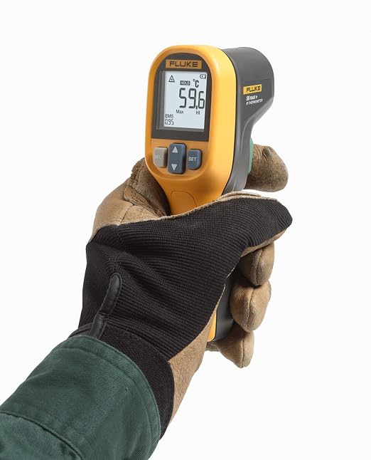 Fluke 59 Max+ Infrared Thermometer, Yellow, 59 max Plus, 10:1 DTS Ratio, FLUKE-59 MAX+ NA