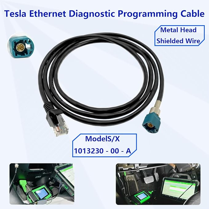 ZKTOOL Diagnostic Service Cable for Tesla Model S and Model X - OBD Repair Support, Replacement for 1137658-00-A.